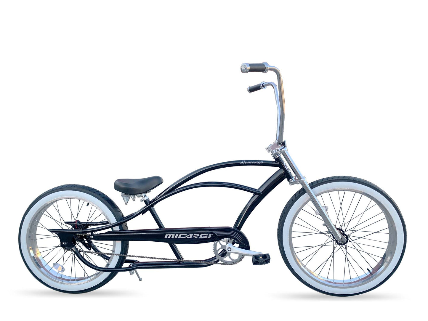 Micargi Bicicleta de crucero elástica de una sola velocidad BRONCO 3.0 de 26"