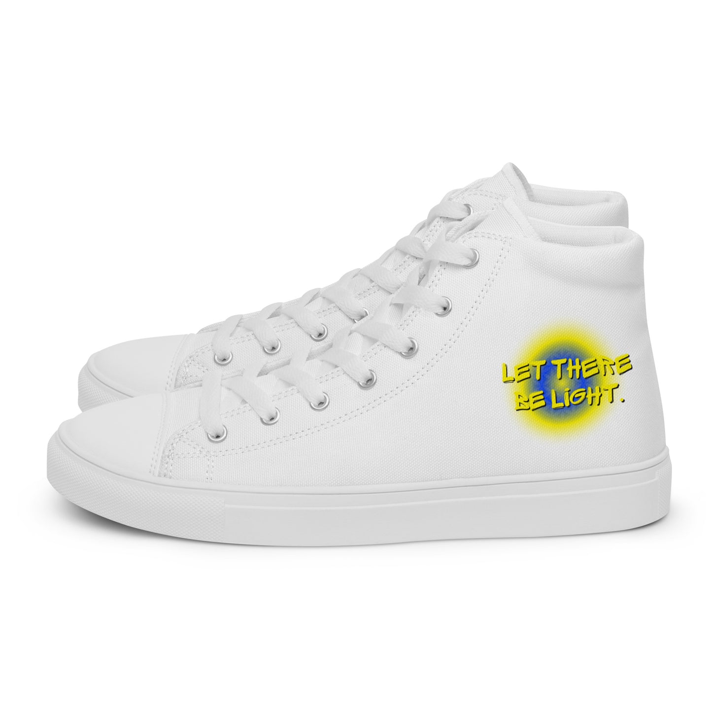Let There Be Light Zapatillas altas de lona para mujer