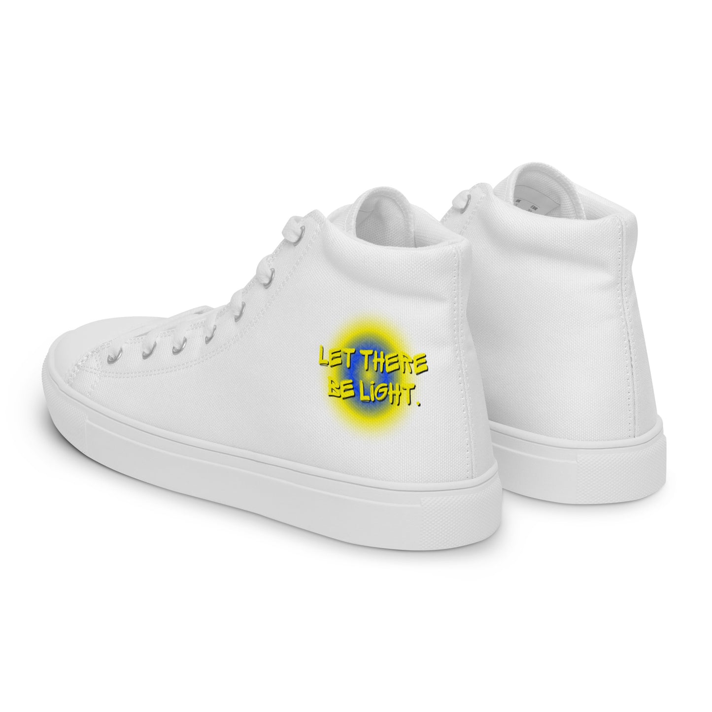 Let There Be Light Zapatillas altas de lona para mujer