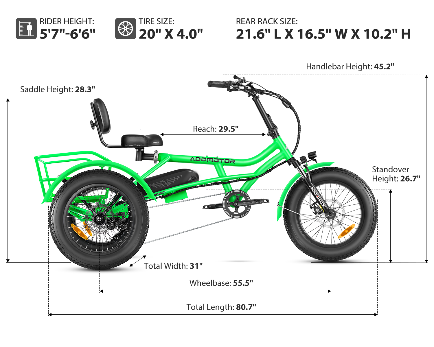 Arisetan II M-360 Semi-Recumbent eTrike