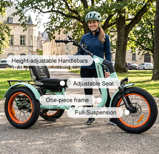 Freetan M-368X Full-Suspension Semi-Recumbent eTrike